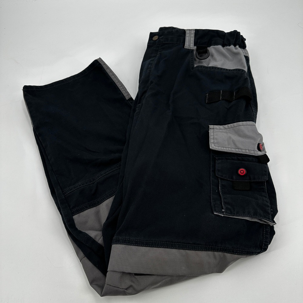 LAFONT‎ Workwear Cargo Pants Men Black Grey Utility Work Pants Size 50 34